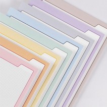 레인보우컬러 노트패드 떡메모지 그리드 / 톡톡 50매/210*297mm A4, 상세페이지 참조, 상세페이지 참조