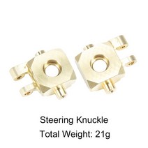 trx4m TRX4-M 황동 무게 블록 너클 스티어링 링크 Diff 커버 캐스터 1/18 RC 크롤러 TRX4M 옵션 부품, [03] Steering Knuckle