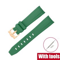 다이빙 고무 벨트20mm 고무 실리콘 밴드 커브 엔드 다이빙 방수 팔찌 액세서리 오메가 세이코 데이토나 시, 19 Green04_01 20mm