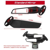 GSXR 600 750 1000 1300 YZF R6 R1 R25 R3 R125 R15 가와사키 닌자 CBR1000RR CBR600RR 오토바이 바람 윙 후면보기 미러102896, S-Withoutlogo