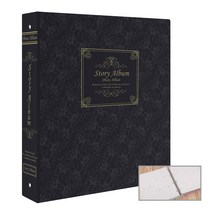 제이앤에이치 스토리앨범 4 x 6 백지포켓 50매, 클래식 블랙