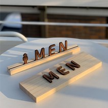 디아로마 원목 화장실 표지판, 베이직, TOILET