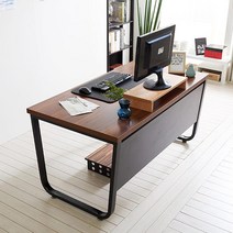 모던스틸 창업선물 사무실 책상세트 1200 공부방 중역, 스틸뷰1200+라이트월넛