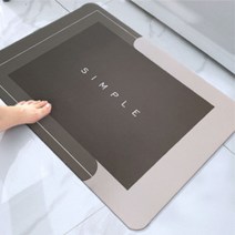 망고테크 빨아쓰는 규조토 발매트 2개 욕실 주방 거실 현관 소프트 3세대 북유럽 깔끔한 프리미엄 발매트, 직사각~브라운(40x60)2개