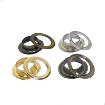 하비나루 아일렛 핀 100쌍 의류 가방 아일렛 심, 10mm(20호), 실버