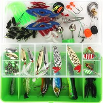 루어 세트 웜+플라이어+인조 미끼+꺽지 스피너+베이트+미노우+그럽웜+스피너+싱커+지그헤드 등 106종 세트