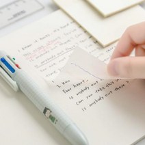 투명 메모 포스트잇 점착 메모지 다꾸 접착 필름 반투명, 직사각