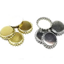 만들기재료/병뚜껑 100개 한봉/골드 실버 색상선택/, 골드100개한봉