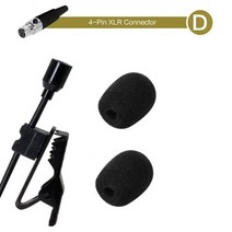 무선핀마이크 공연용무선마이크 펜톤마이크 무지향성 라발리에 라펠 클립 마이크 3.5mm 3 핀 4 XLR 휴대용, 04 D