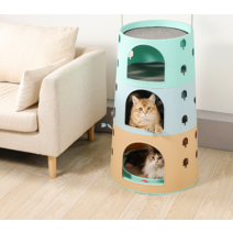 벽캣타워 구름다리 고양이 고양이 책장형캣타워 타워, D