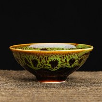 찻잔 세트 다도 도기 빈티지 도자기 전통 명품 가마 변경 세라믹 차 컵 1 개 Temmoku 유약 쿵푸 지안산 음료 식기, [14] D2 6.9X3CM 40ML