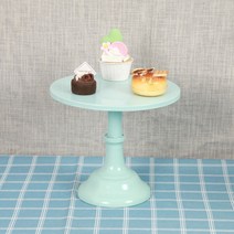 케이크 스탠드 홈 장식 디스플레이 스탠드 생일 웨딩 파티 장식 철 트레이 디저트 스낵 데스크탑 플레이트, 06 blue_03 12inch
