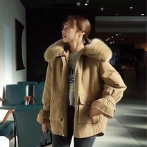 따뜻한 안감 스타일리쉬한 빈티지 캐쥬얼 여성 점퍼