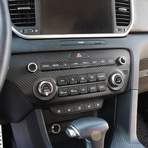 JS automotive 기아 올뉴스포티지QL 차량전용 센터페시아 공조기 오디오 패널 카본 튜닝몰딩, 블랙카본