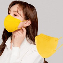 새부리형 마스크 컬러 대형 중형 소형 블랙 베이지 네이비 브라운 귀편한 일회용 새부리형 마스크 50매, 5개입, 10개, 옐로우