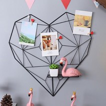 벽걸이 철망 하트 인테리어 벽장식 웨딩 포토월 네트망, 색상, 화이트