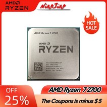 AMD-라이젠 7 2700 CPU 프로세서 R7 3.2 GHz 게이밍 젠 0.012 8 코어 16 스레드 16M 65W YD2700BBM88AF 소켓 AM4