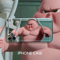 Wang Hedi의 같은 귀여운 뚱뚱한 남자는 iphone13ProMax Apple 14pro 휴대 전화 케이스 11 새로운 만화 12 크리 에이 티브 가을 방지 XR 여성 모델, 마초 베이비, 아이폰 11