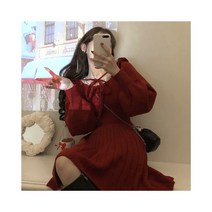여성 리본 니트 원피스