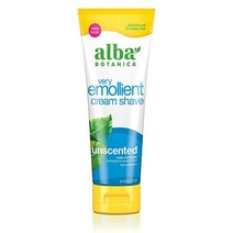Alba Botanica Very Emollient 크림 면도 코코넛 라임 226.8g(8온스) 116087, Unscented Cream
