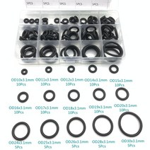 고무 O 링 씰 세트 자동차 수리 배관 및 수도꼭지 에어 오링 키트 NBR VMQ FKM CS 1.5mm 1.9mm 2.65mm 모음, 06 NBR 3.1mm