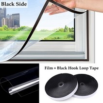 그라운드시트 방수포 텐트시트 DIY 클리어 페바 홈 발코니 윈도우 방수 커튼 가든 전망대 사이드 타포린, 02 Black Side_13 1.5m x 2m