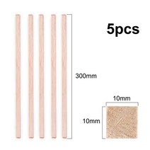 발사 나무 공예 사각형 Cudgel 모델 장난감 건축 수공예 교육 DIY 액세서리 스틱 2mm 3mm 4mm 10mm 12mm 15mm, [04] 300XX10X10-5PCS