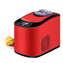 소프트 아이스크림 제조기 슬러시 만드는 기계 눈꽃빙수 메이커 자동 제빙기 1.5l 용량 140w 가정용 미니 전기 수제 하드, 빨간색, 220v