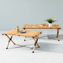 코펜하우스 로잔 우드롤테이블 캠핑테이블 접이식 높낮이조절 휴대용 폴딩 원목 900 / 1200, 비치 롤테이블 120 오크