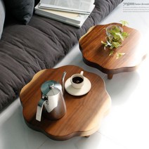 레인트리 나무 차탁 미니 다과상 다도상 티테이블, (소)지름35cm