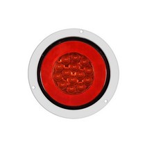 라운드 LED 미등 트럭 조명 24 v화물 테일 램프 트레일러 브레이크 반전 라이트 트랙터 방향 지시등 레드, 03 Red