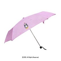 1+1 펭수 아이돌패턴 초경량 3단 수동우산 핑크/0760