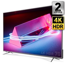 {샤프정품패널} 70인치 4K HDR UHD TV/ 프리즘코리아 PT700UD {HDR10/3초부팅/USB4K재생/2년무상AS}, 상하벽걸이설치(수도권)-기사방문