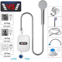 가정용 히터 절전형 온풍기 무소음 인스턴트 온수기 샤워 220v bathroom faucet eu plug hot water heater 3500w digital display, 유럽 ​​연합