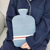 [사은품증정] 뜨시오 보온물주머니 2L 1+1 온수찜질기 배 복부 생리통찜질팩, #블루+블루