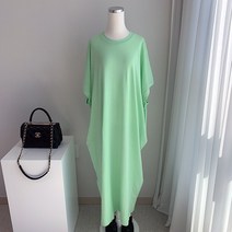 돌체비타샵 빅사이즈 무지 포켓 롱 홈웨어 박스 원피스