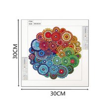 보석십자수 대형캠버스 만다라 꽃 다이아몬드 그림 diy 5d 특수 모양 라인석 부분, dz667