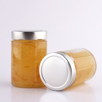 실버/골드일자500 1개 유리병 잼병 쨈병 (약 지름 8.6cm x 높이 12.8cm), 1, A1-실버일자500 은색캡-1개