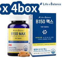비타민 B150 맥스 최대 초고용량 비컴플렉스 4통 헬스 비타민b활성형 부모님 비타민b미네랄