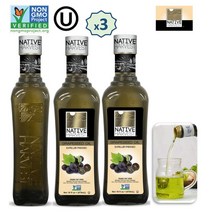 네이티브하베스트 비정제 압착 포도씨유 포도씨 오일 기름 473ml U.S.A 세트구성, 3병
