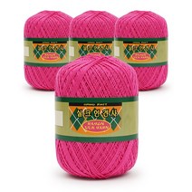 필립섬유 쎄비 실크 인견사 뜨개실 90g x 4p, 853 꽃분홍
