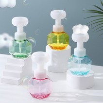 꽃모양 핸드워시 손세정제 리필 디스펜서 공병 300ml, 핑크, 1개