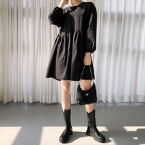 걸리쉬 리본 셔링 미니 원피스