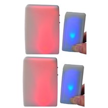 플래시 호출기 음소거 조명 비상벨 무음 무선 차임벨, 사운드 2개 버튼 2개