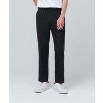 MUSA STANDARD 릴렉스드 테이퍼드 히든 밴딩 크롭 슬랙스 블랙 RELAXED TAPERED HIDDEN BANDING CROP SLACKS BLACK MMAPS006-BK