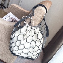 레더베이스 그물백 투투네트백