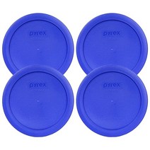 Pyrex 7201-PC 원형 4개 컵 보관 유리 볼용 뚜껑, 1, Cadet Blue