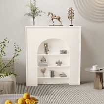 벽난로콘솔 벽난로선반 엔틱 북유럽 모던 수납장 테이블, 길이 60 x 너비 20 x 높이 80cm