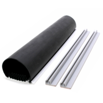 원형 손 보호대 (광폭), 검정, B형 {왼쪽문고리}