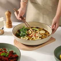 대용량접시 먹방 파티 점보사이즈 음식담기 킹크랩, 9인치 대형그릇(녹색) (3-4인용)